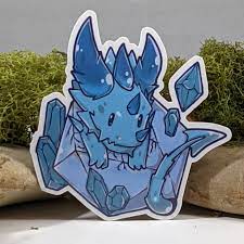 Polyhedral Dice Baby - Ice Dragon Sticker - 2.5" - Game On