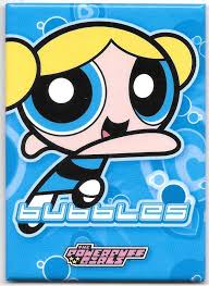 Powerpuff Girls Bubbles on Blue Magnet - Game On