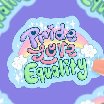 Pride Love Equality, LGBTQ, Pride Month, Vinyl Sticker - Game On