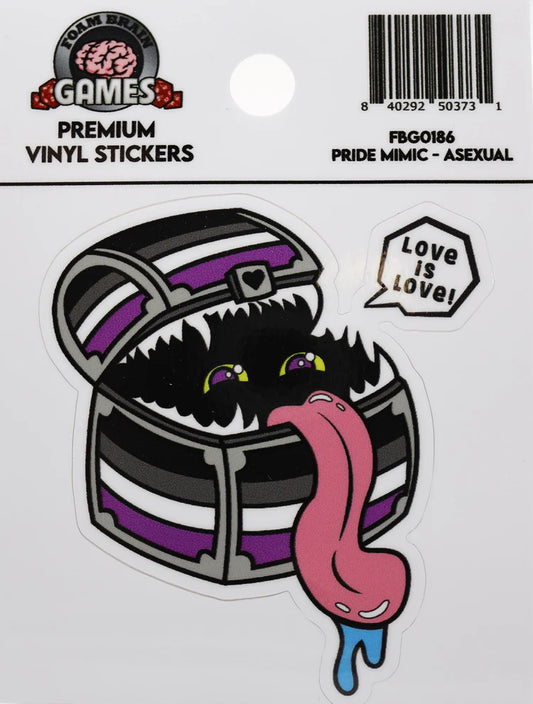 Pride Mimic Sticker - Asexual - Game On