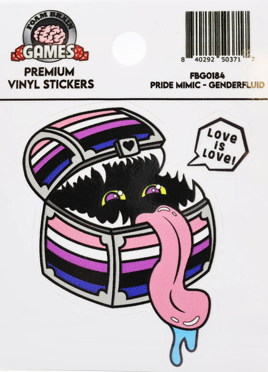 Pride Mimic Sticker - Genderfluid - Game On