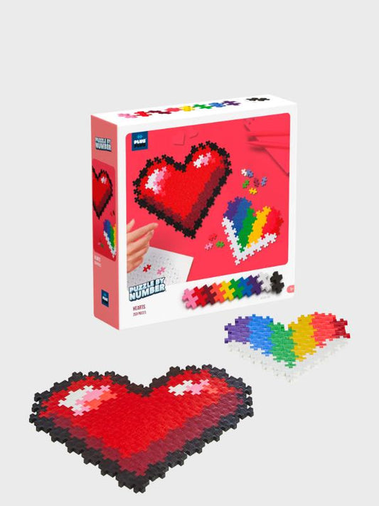 Puzzle by Number Hearts 250 pc - Game On