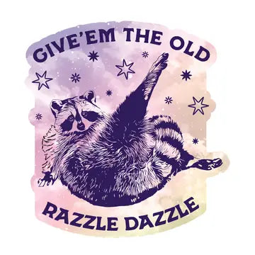 Racoon Razzle Dazzle Sticker - Game On