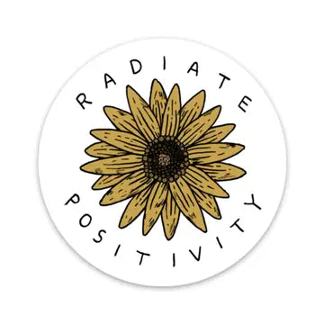 Radiate Positivity Sunflower Sticker - Game On