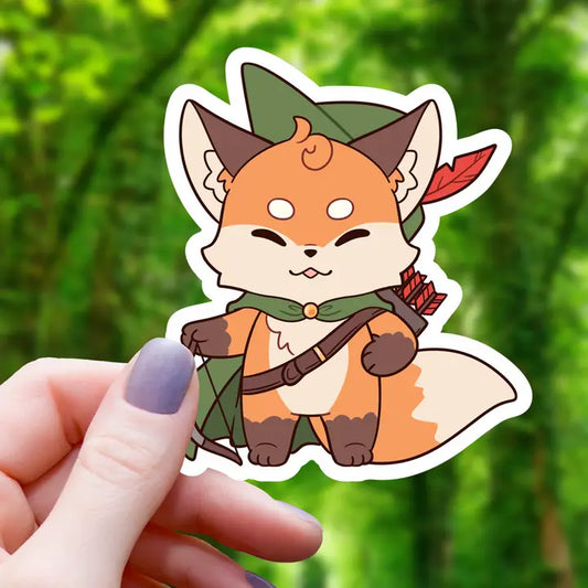 Ranger Fox TTRPG Class Sticker - Game On