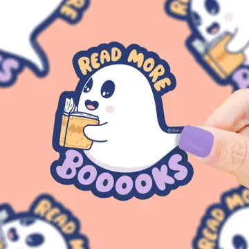 Read More Books Spooky Ghost Reading Gift Vinyl Sticker - Game On