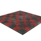 Chess Board - 14.5" Faux Leather Chess Board - Red & Dusky Black - Game On