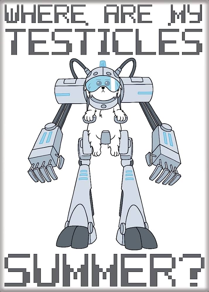 Rick and Morty Where are my Testicles - Magnet - Game On