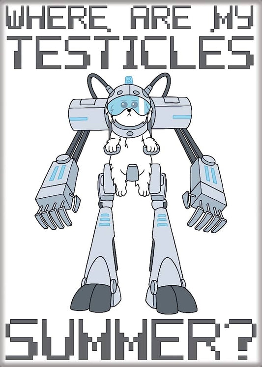 Rick and Morty Where are my Testicles - Magnet - Game On