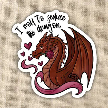 Roll To Seduce Dragon Sticker - Game On