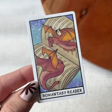Romantasy Reader Book Tarot Card Sticker - Game On