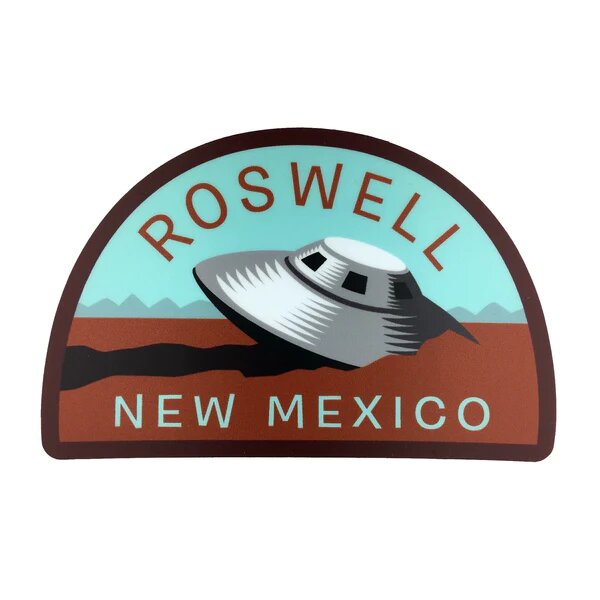 Roswell, New Mexico Travel Sticker - Game On