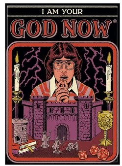 Steven Rhodes I am Your God Metal Sign - Game On