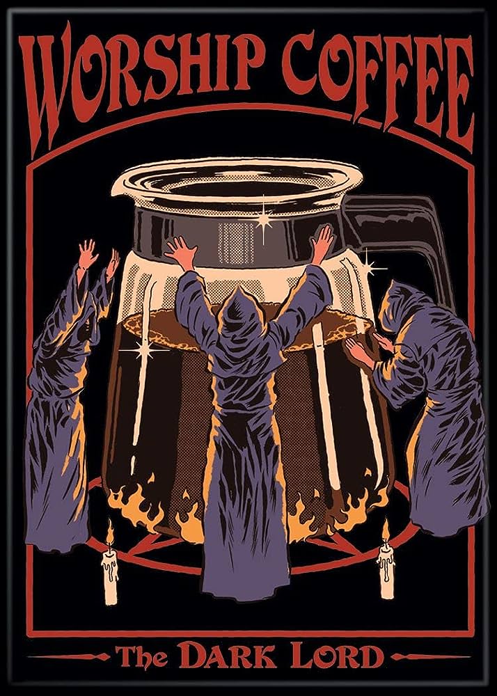 Steven Rhodes Worship Coffee Metal Sign - Game On