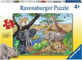Safari Animals 60pc Puzzle - Game On