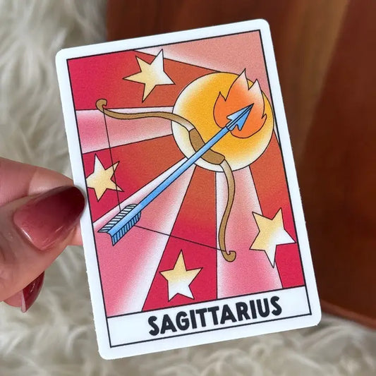 Sagittarius Zodiac Tarot Card Sticker - Game On