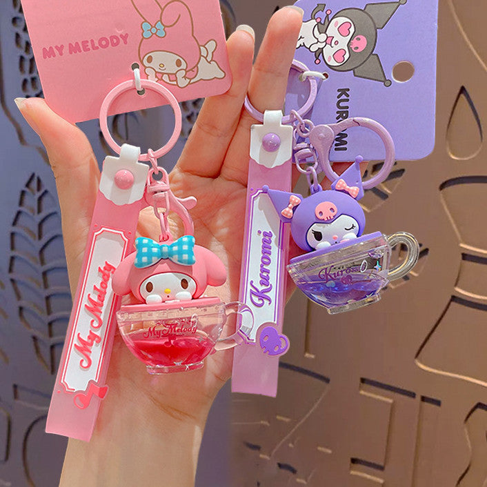 Sanrio coffee cup oil-filled keychain - Game On
