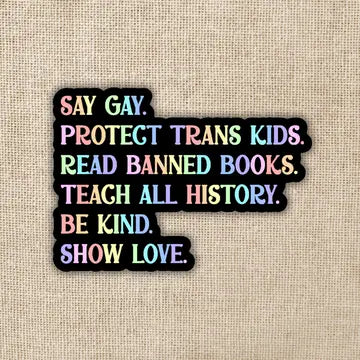 Say Gay Values Sticker - Game On