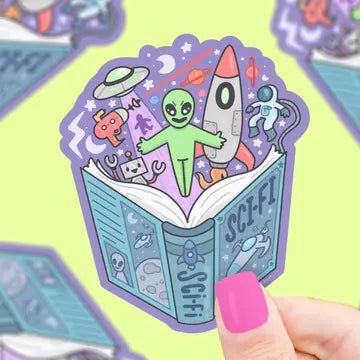 Sci-Fi Book Club Bookish Kitchen Vinyl Sticker - Game On