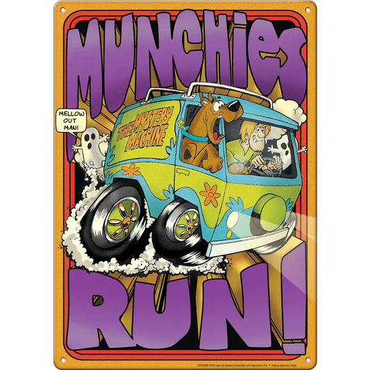Scooby-Doo Munchies Run Metal Sign - Game On