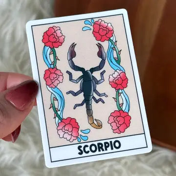 Scorpio Zodiac Tarot Card Sticker - Game On