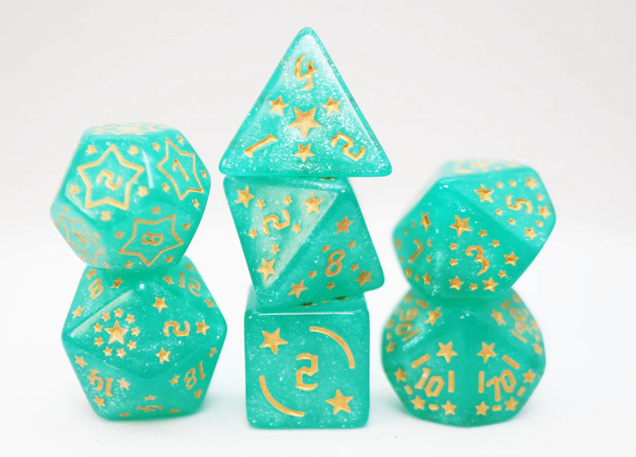 Shooting Stars: Magnesium RPG Dice Set - Game On