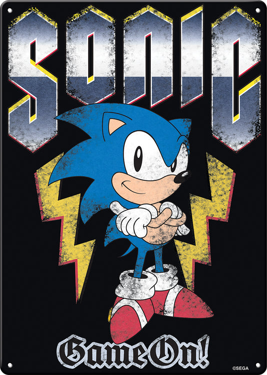 Sonic the Hedgehog - Metal Sign - Game On