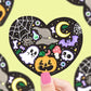 Spooky Halloween Heart Vinyl Sticker - Game On