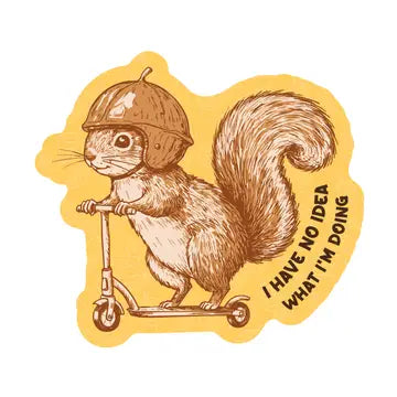 Squirrel on a Scotter Sticker - Game On