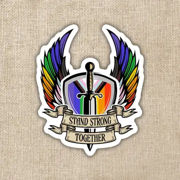 Stand Strong Together Pride Sticker - Game On