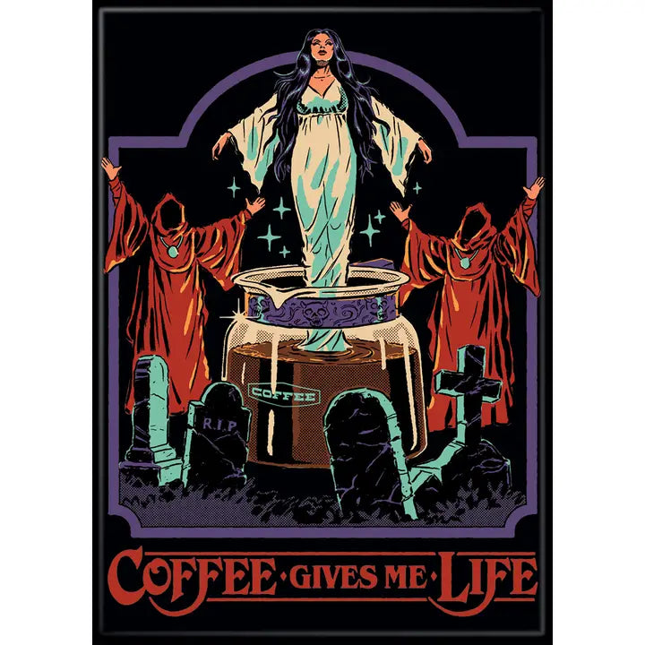 Steven Rhodes Coffee Gives Me Life Magnet - Game On