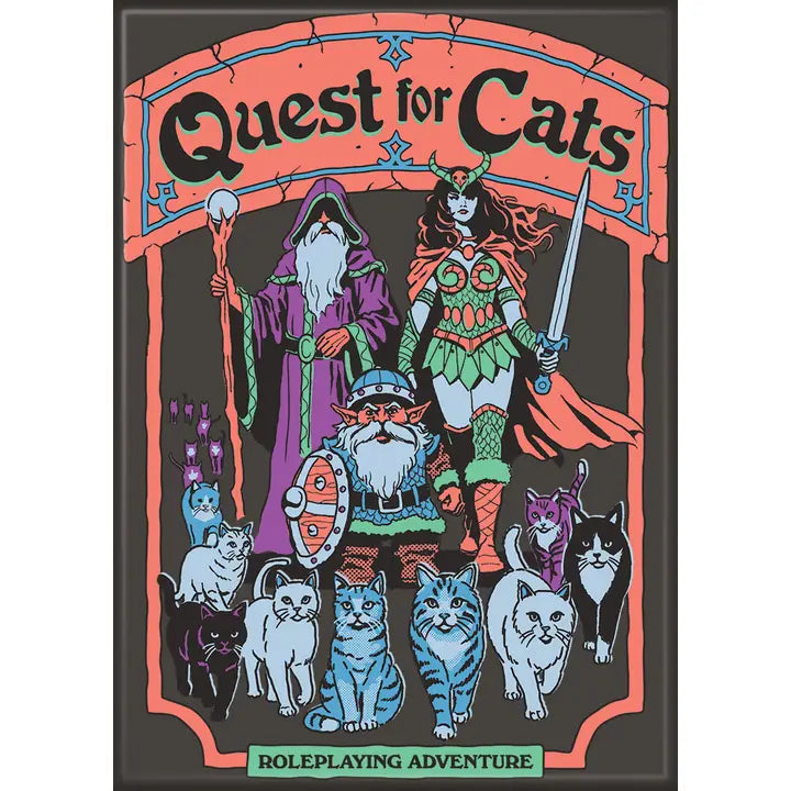Steven Rhodes Quest For Cats Magnet - Game On