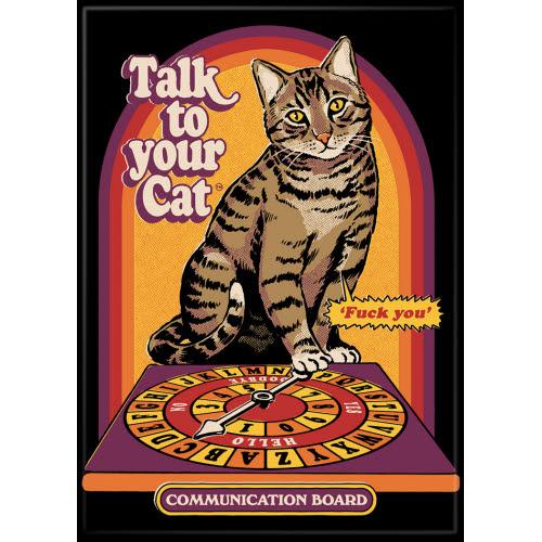 Steven Rhodes Talk To Your Cat Magnet - Game On