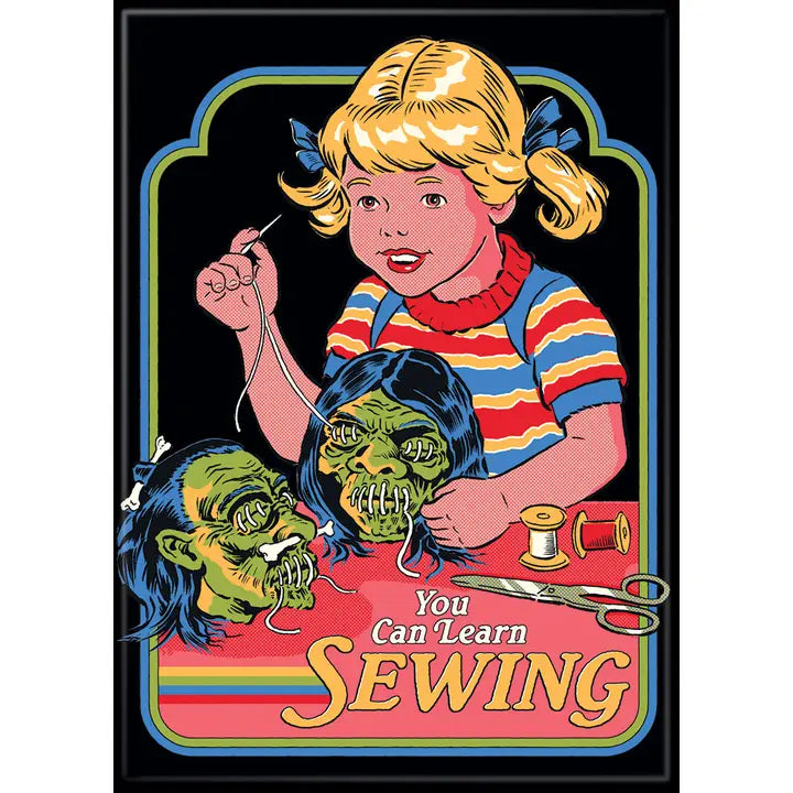 Steven Rhodes You Can Learn Sewing Magnet - Game On