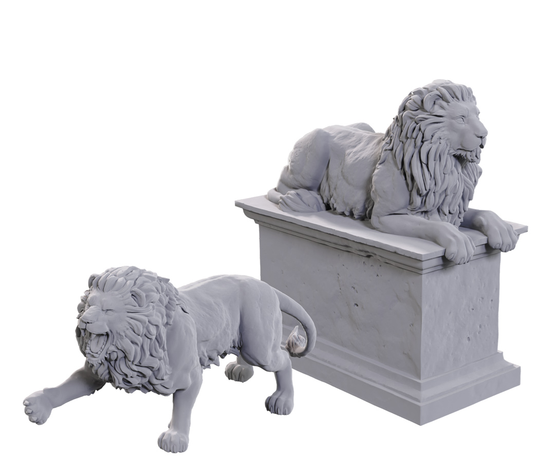Stone Lion Animated - Adversaries - Game On