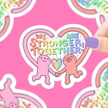 Stronger Together, LGBTQ, Pride Month, Queer, Vinyl Sticker - Game On