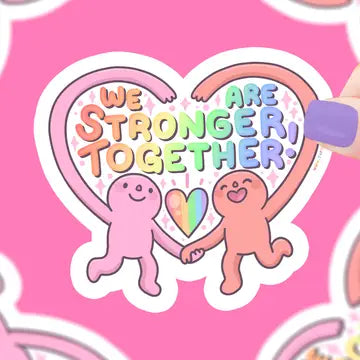 Stronger Together, LGBTQ, Pride Month, Queer, Vinyl Sticker - Game On