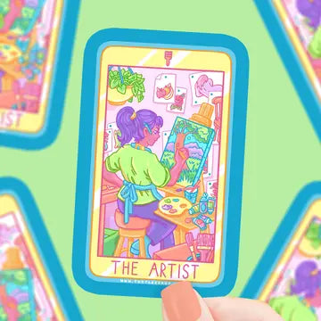 The Artist Tarot Card Vinyl Sticker - Game On
