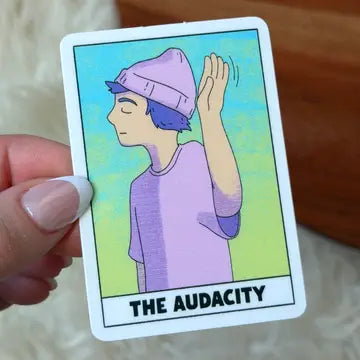 The Audacity" Funny Tarot Card Sticker - Game On