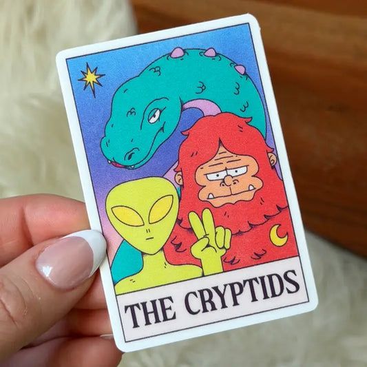 The Cryptids" Tarot Card Sticker - Game On
