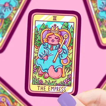 The Empress Kitty Cat Major Arcana Tarot Card Vinyl Sticker - Game On