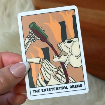 The Existential Dread" Tarot Card Sticker - Game On