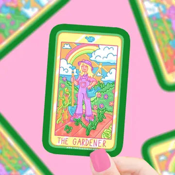 The Gardener Tarot Card Vinyl Sticker Farmer Decal - Game On