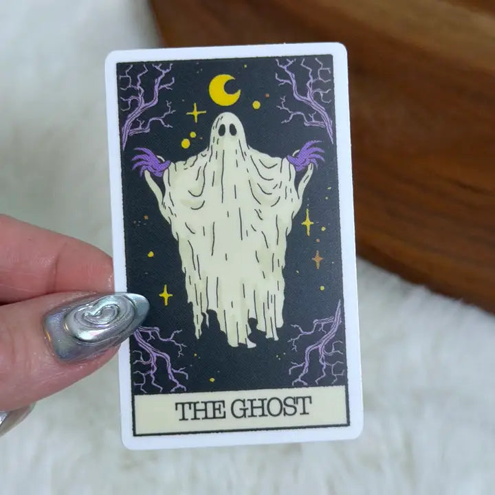 The Ghost Tarot Card Halloween Sticker - Game On