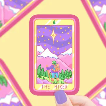 The Hiker Tarot Card Vinyl Sticker - Game On