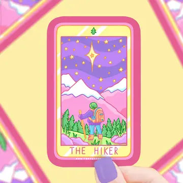 The Hiker Tarot Card Vinyl Sticker - Game On
