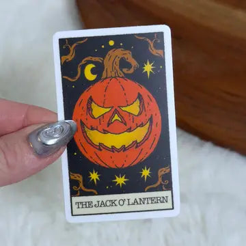 The Jack O' Lantern Tarot Card Halloween Sticker - Game On