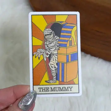 The Mummy Tarot Card Halloween Sticker - Game On