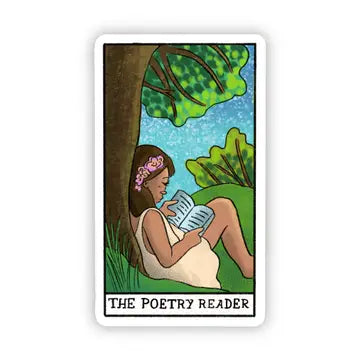 The Poetry Reader Book Tarot Card Sticker - Game On
