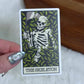 The Skeleton Tarot Card Halloween Sticker - Game On